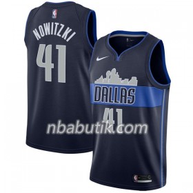 NBA Mænd Trøje Dallas Mavericks Dirk Nowitzki 41 Nike 2017-18 Navy Swingman